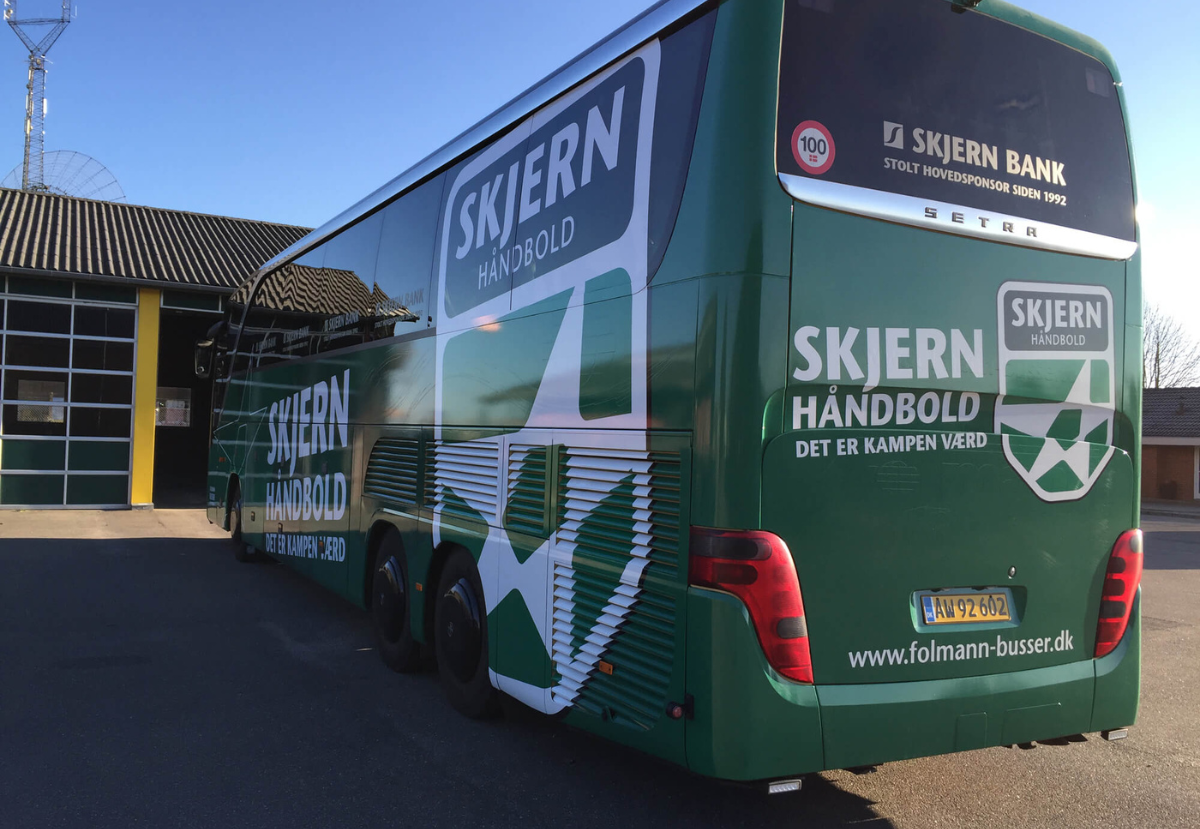 Bus dekoration Skjern Håndbold